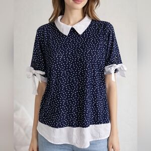 Faith & Joy Polka Dot Blouse
